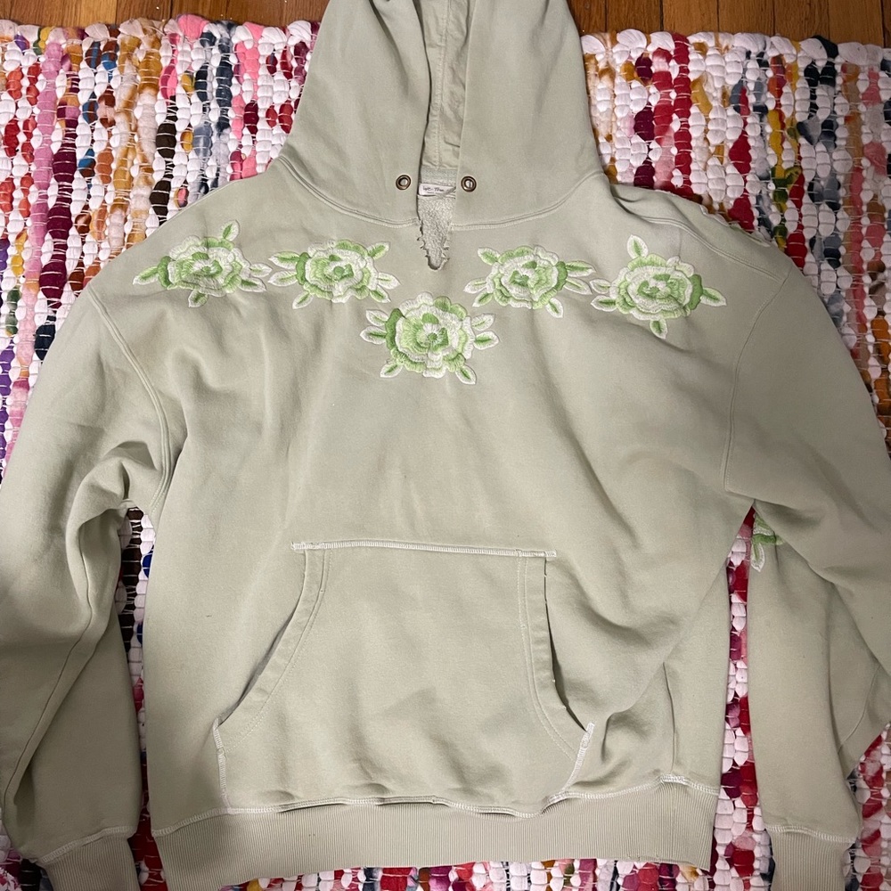 Free people embroidered hoodie